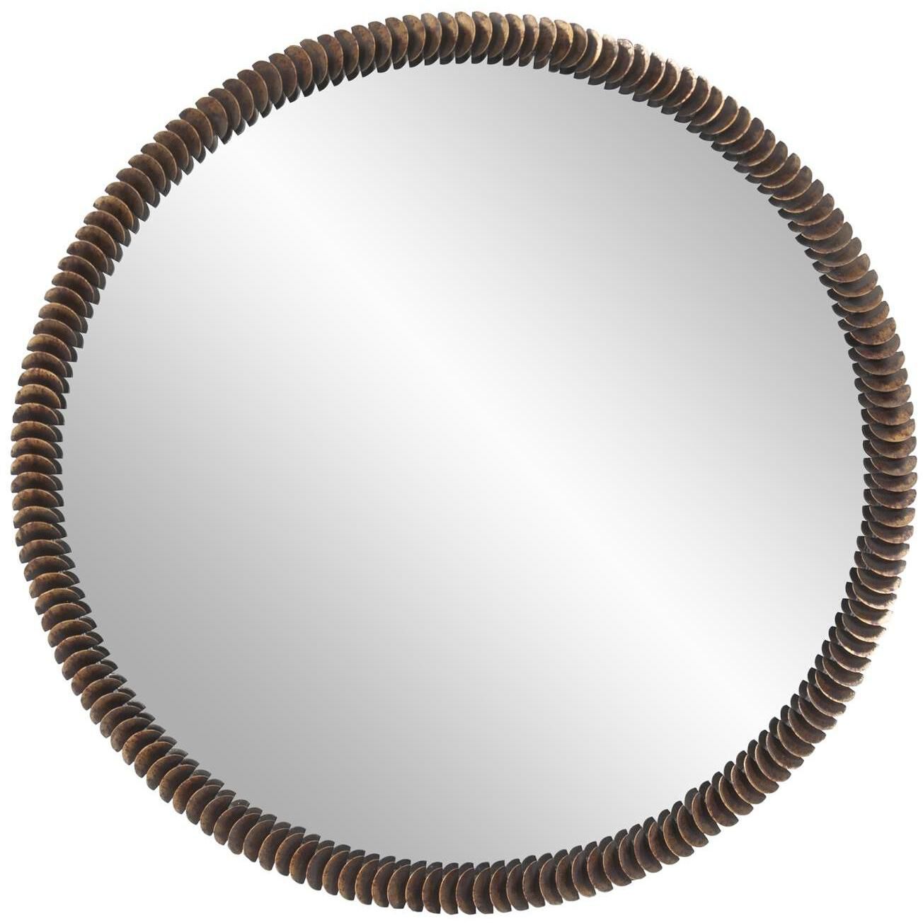Coined 34 X 34 inch Acid Treated Wall Mirror