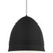 Loft LED 17.3 inch Rubberized Black with White Line-Voltage Pendant Ceiling Light, Grande
