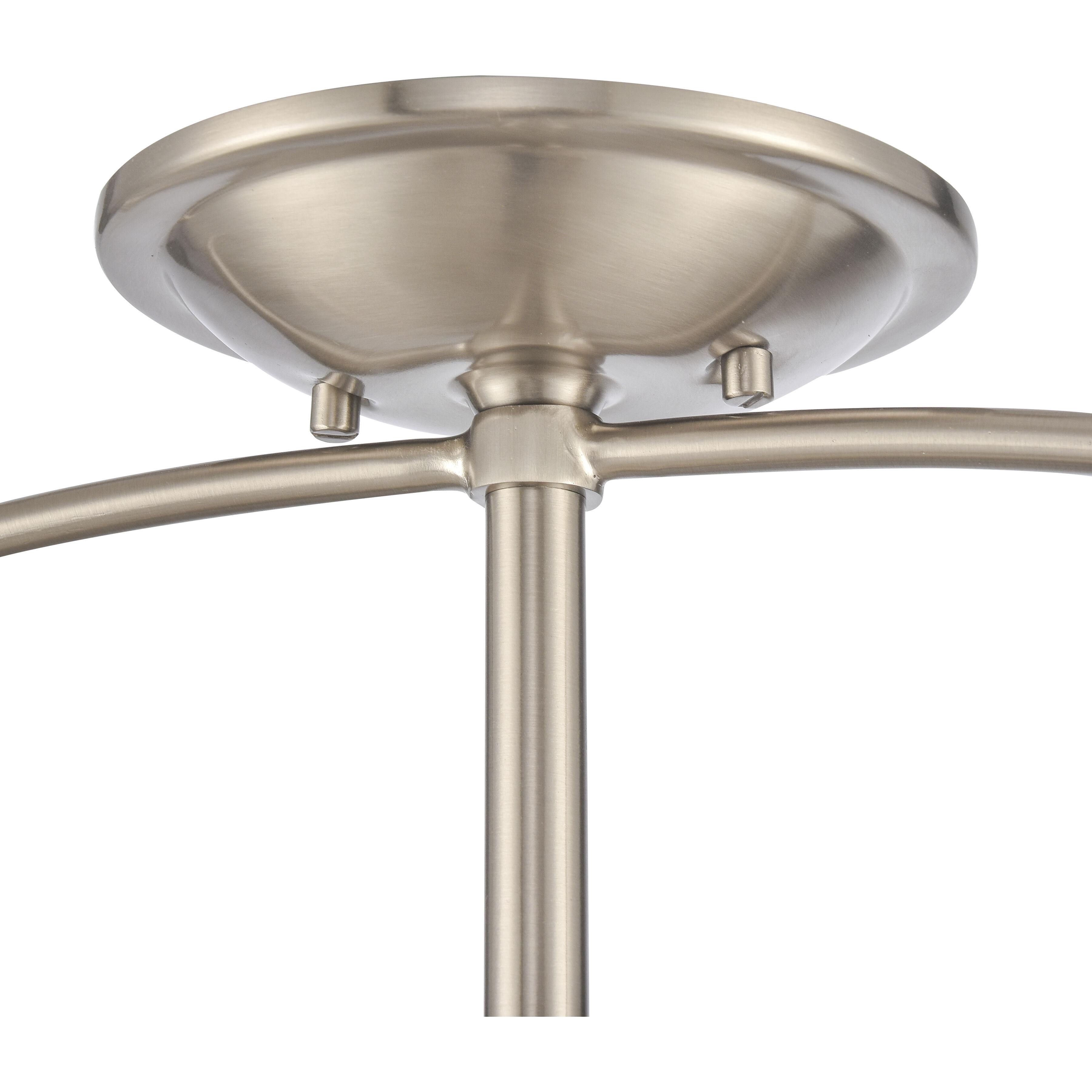 Wentworth 3 Light 17 inch Brushed Nickel Semi Flush Mount Ceiling Light