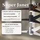 Atlas Super Janet 52 inch Gloss White with Walnut Tone Blades Ceiling Fan, Paddle Fan