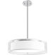 Dalton Pendant Ceiling Light in White Organza, Organza Shade
