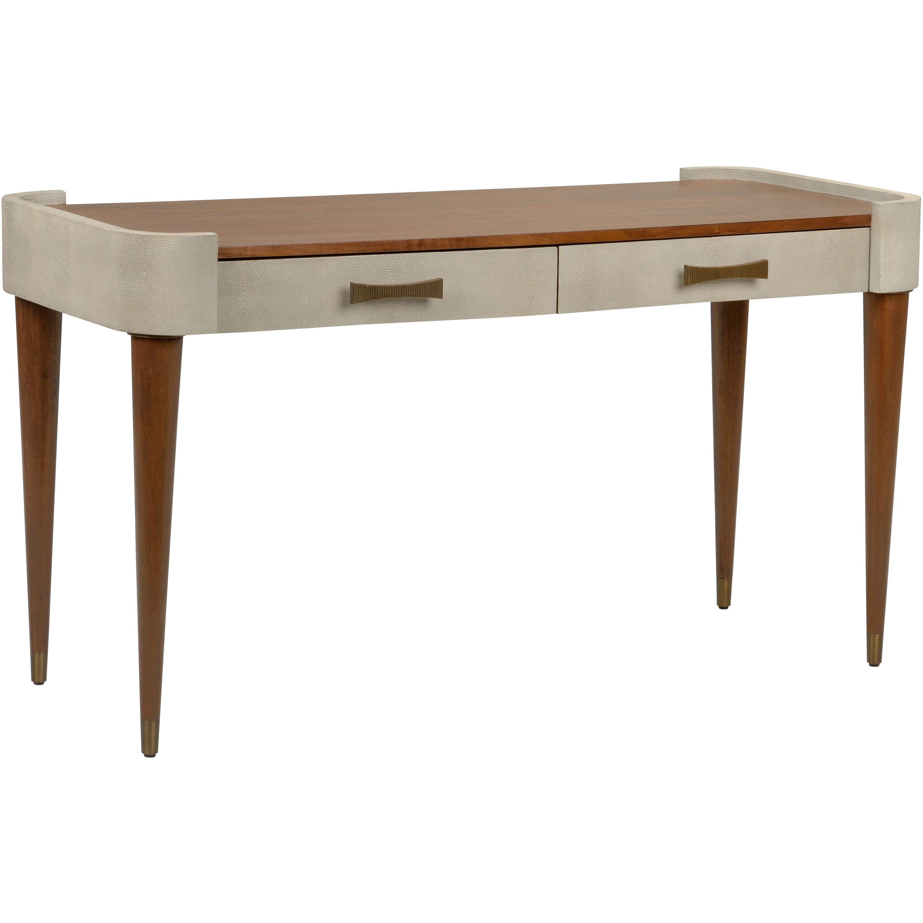 Frances 56 inch Gray and Brown Writing Desk