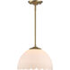 Dorinda 1 Light 12.25 inch Brushed Champagne Brass Pendant Ceiling Light