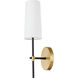 Mel 1 Light 5 inch Brass and Black Wall sconce Wall Light
