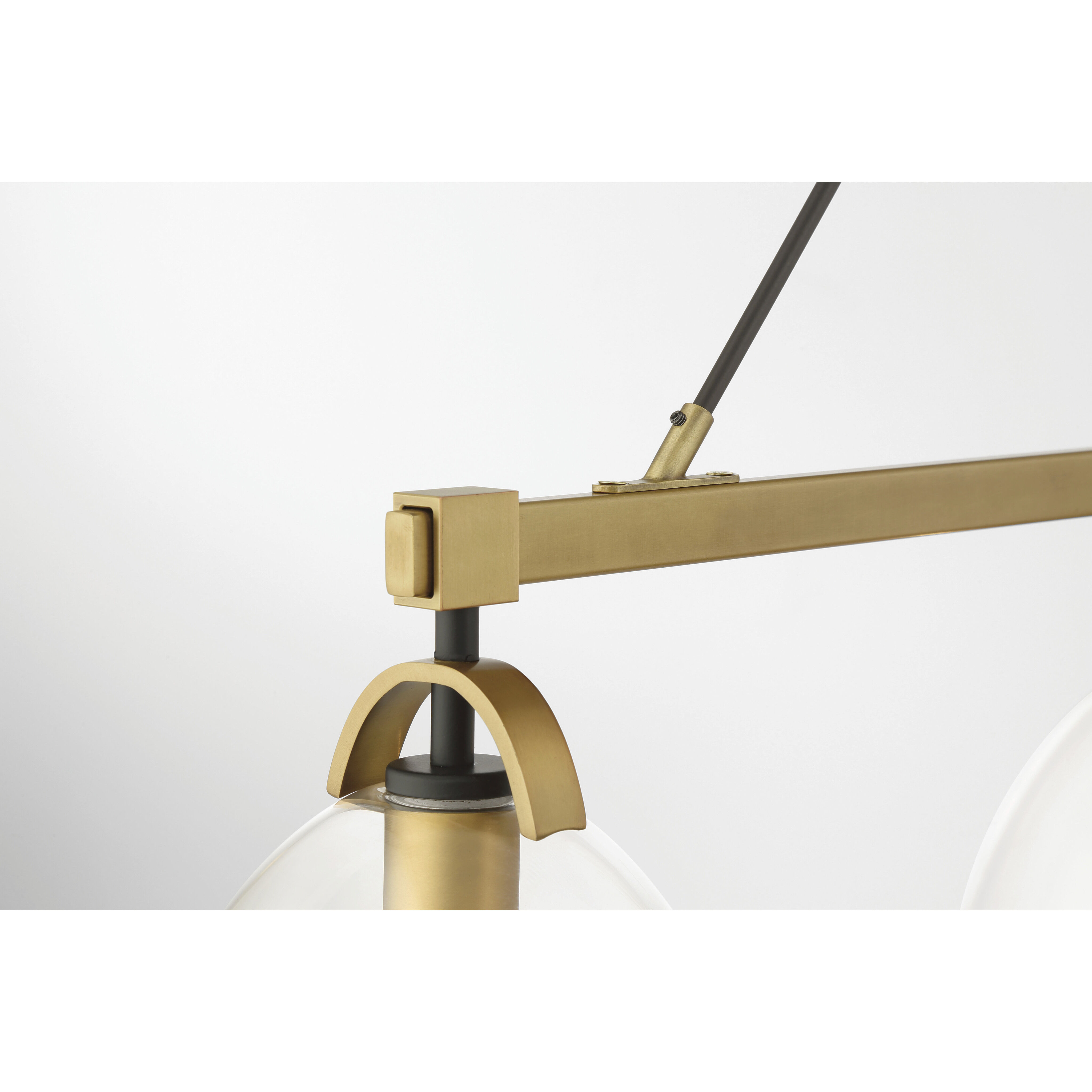 Sommersby Island Light Ceiling Light in Legacy Brass and Matte Coal