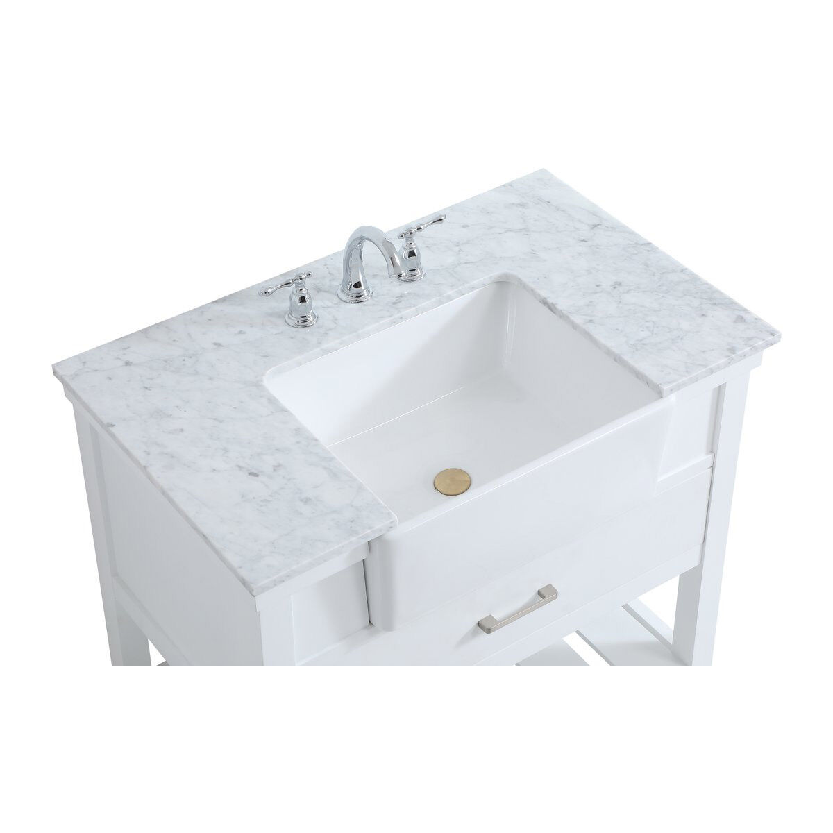 Clement 36 X 22 X 34 inch White Bathroom Vanity Cabinet