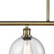 Ballston Athens LED 48 inch Antique Brass Island Light Ceiling Light in Clear Glass, Ballston