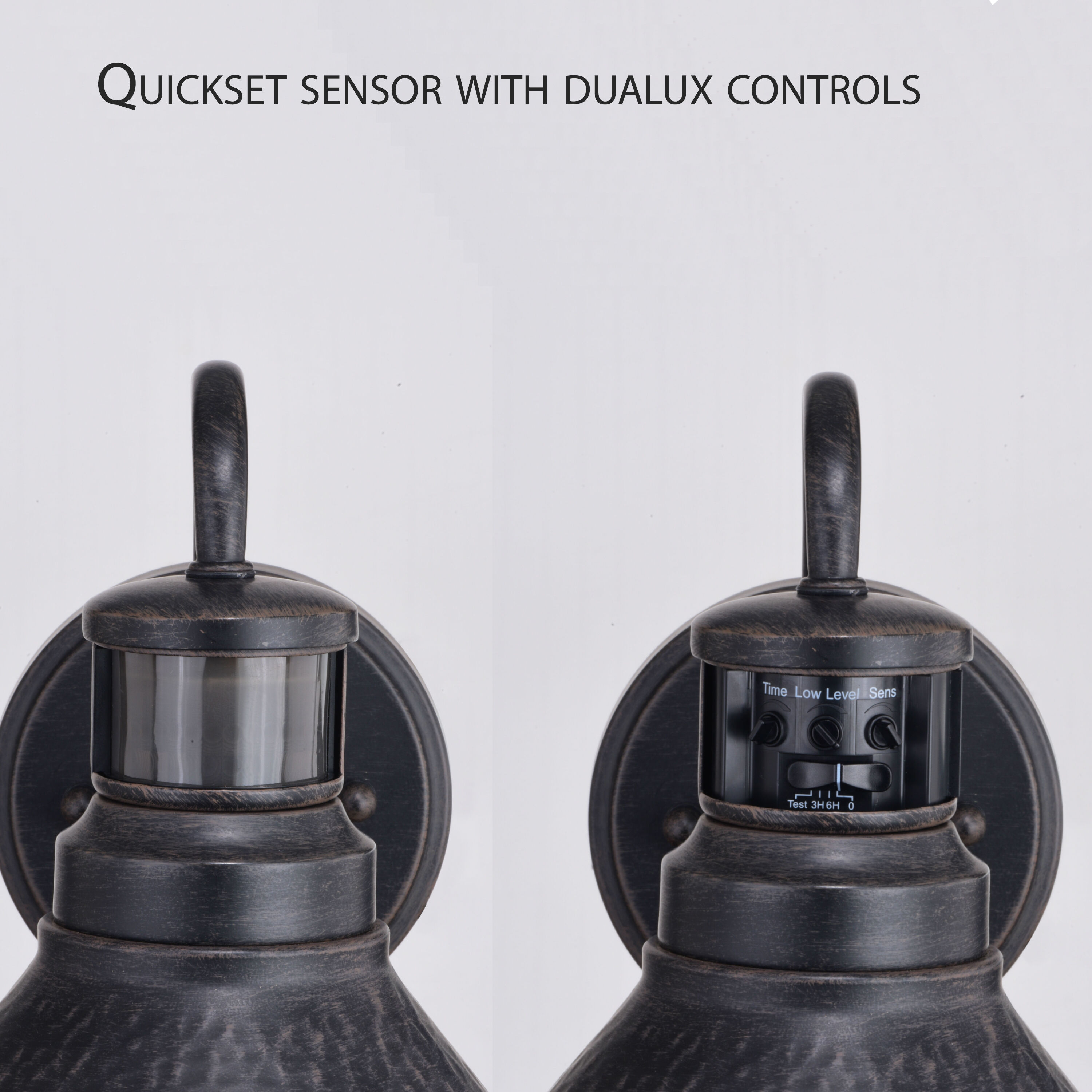 Outland Aged Iron and Light Gold Outdoor Motion Sensor