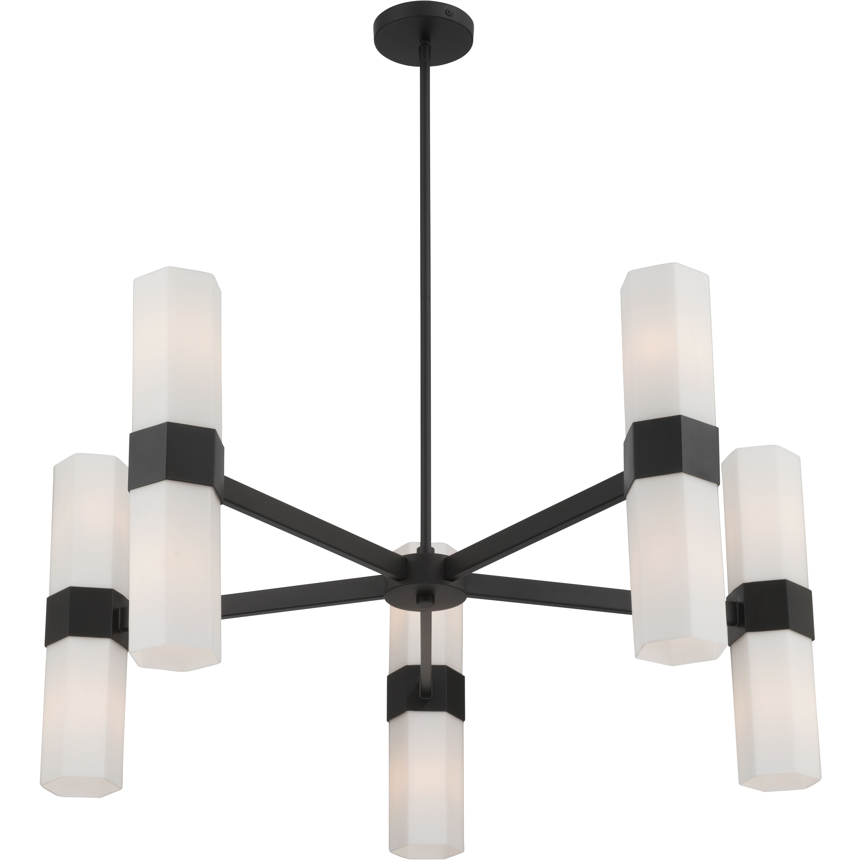 Delgada 10 Light 36 inch Dark Matte Black Chandelier Ceiling Light