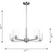 Fullton 5 Light 24 inch Brushed Nickel Chandelier Ceiling Light