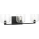 Drew & Jonathan Lochdale 3 Light 24.25 inch Midnight Black Vanity Light Wall Light, Large