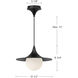 Alora Mood Fuji Pendant Ceiling Light in Matte Black