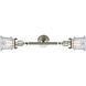 Franklin Restoration Small Canton LED 16.5 inch Brushed Satin Nickel Bath Vanity Light Wall Light in Seedy Glass, Franklin Restoration
