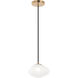 Melo 1 Light 7.88 inch Aged Gold Brass Pendant Ceiling Light
