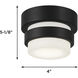 Miami LED 5.13 inch Polished Chrome Flush Mount Ceiling Light