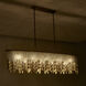 Farfalle 9 Light 9 inch Brushed Champagne Gold Linear Pendant Ceiling Light