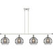 Ballston Rochester 4 Light 48 inch White Polished Chrome Stem Hung Island Light Ceiling Light