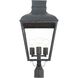 Dumont 3 Light 25.75 inch Graphite Outdoor Post