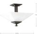 Clifton Heights 2 Light 12.75 inch Antique Bronze Semi-Flush Mount Ceiling Light
