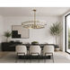 Loren 8 Light 42 inch Weathered Brass Multi-Tier Chandelier Ceiling Light in Textured Clear