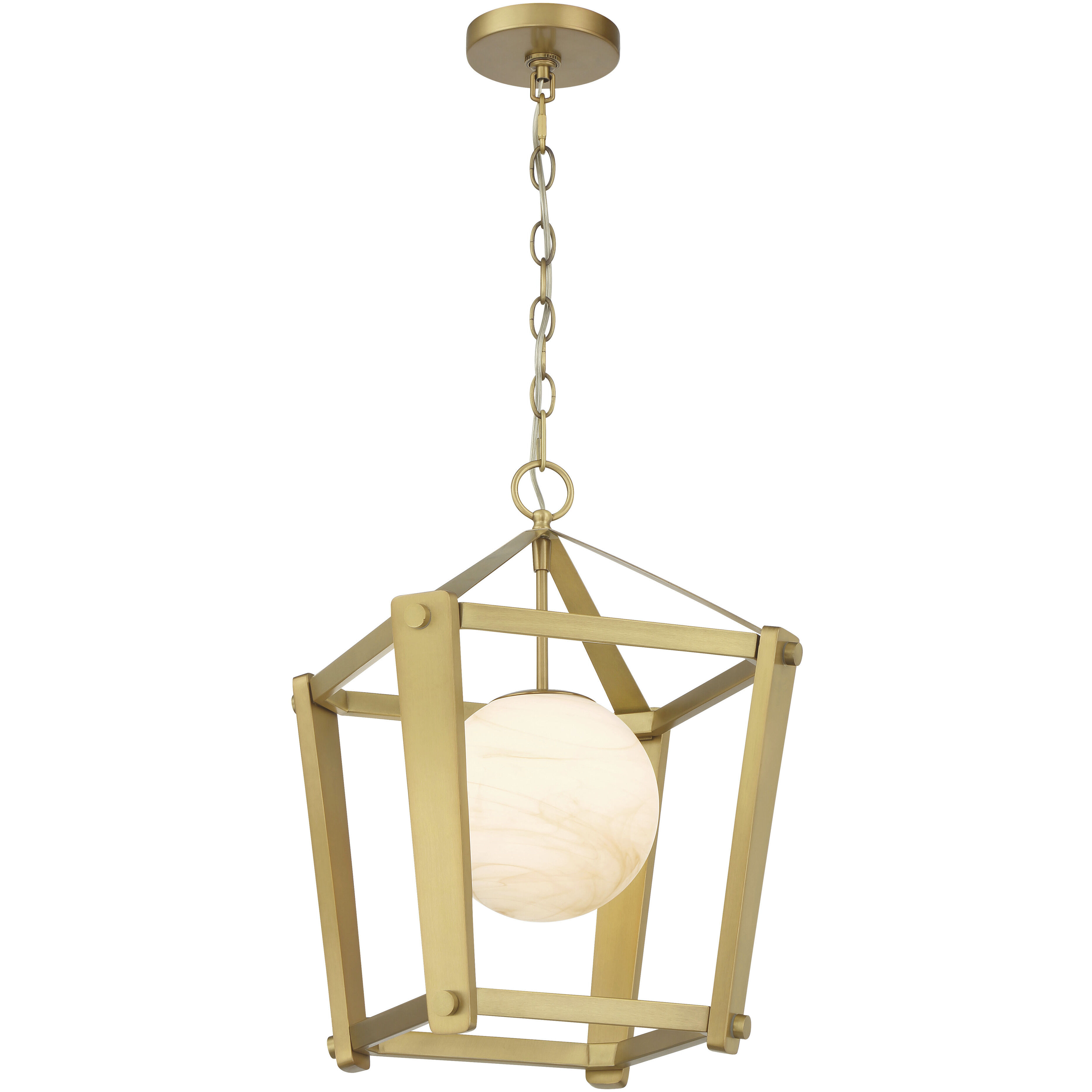 Shimmer 1 Light 13 inch Legacy Brass Pendant Ceiling Light