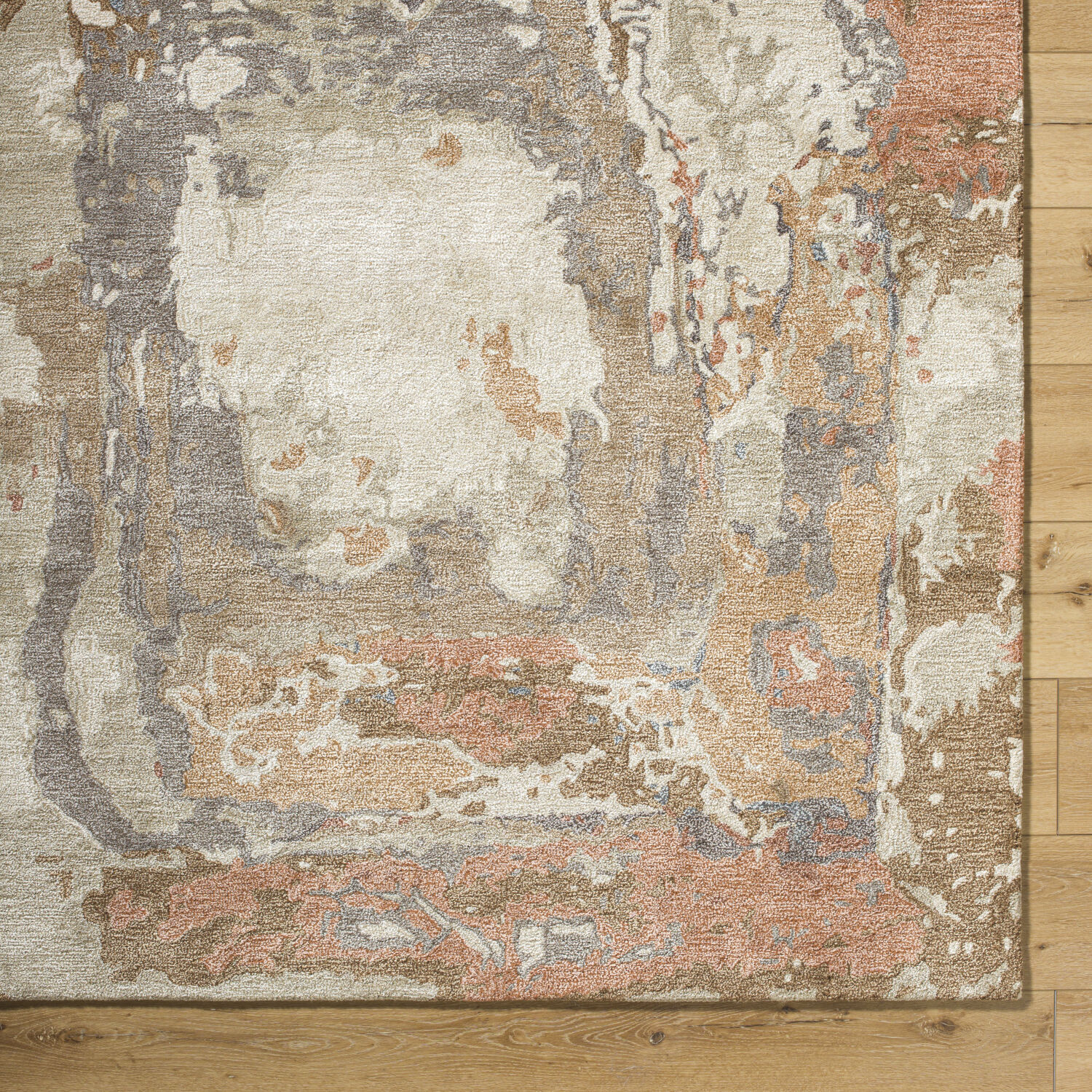 Kavita 144 X 106 inch Prairie Dust / Warm Grey / Walnut / Clay / Army Green Handmade Rug in 9 x 12