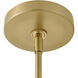 Opalite 1 Light 9.5 inch Lacquered Brass Convertible Pendant Ceiling Light