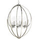 Evoke 6 Light 28.5 inch Polished Nickel Chandelier Ceiling Light, Design Series