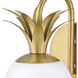 Palma 1 Light 8 inch Heritage Brass Vanity Light Wall Light