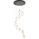 Chrysalis 9 Light 20.5 inch Ink Pendant Ceiling Light in White Crystal, Small