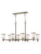 Middlebush 8 Light 42 inch Brushed Nickel Linear Chandelier Ceiling Light