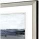 Moody Coast Blue and Black and Gray and White Framed Art