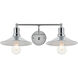 Etude 2 Light 21 inch Chrome Wall Sconce Wall Light