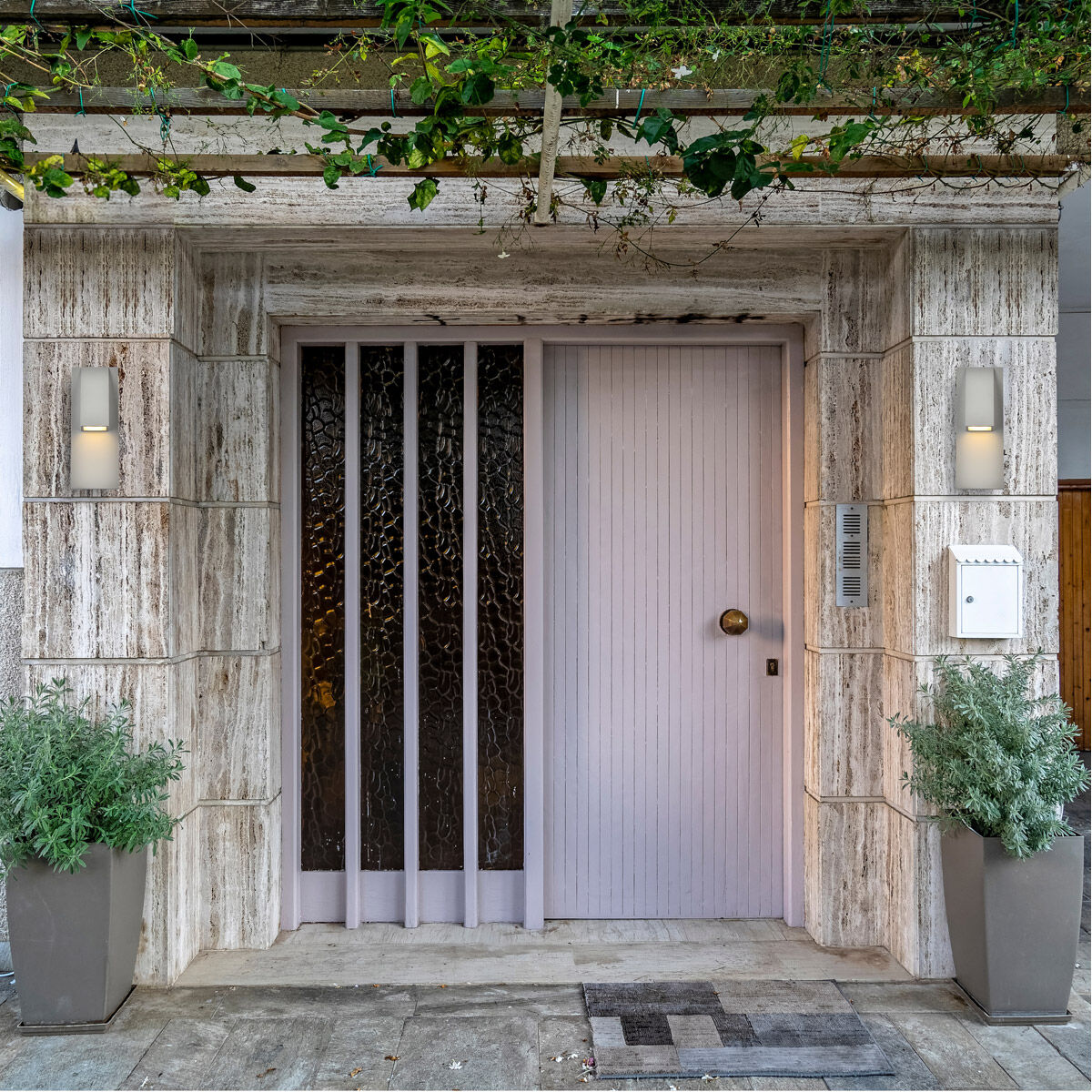 Raine 13 inch Silver Outdoor Wall Light