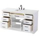 Remington 60 X 35 inch White Bathroom Vanity Cabinet