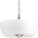 Leap 2 Light 14 inch Brushed Nickel Semi-Flush Mount Ceiling Light