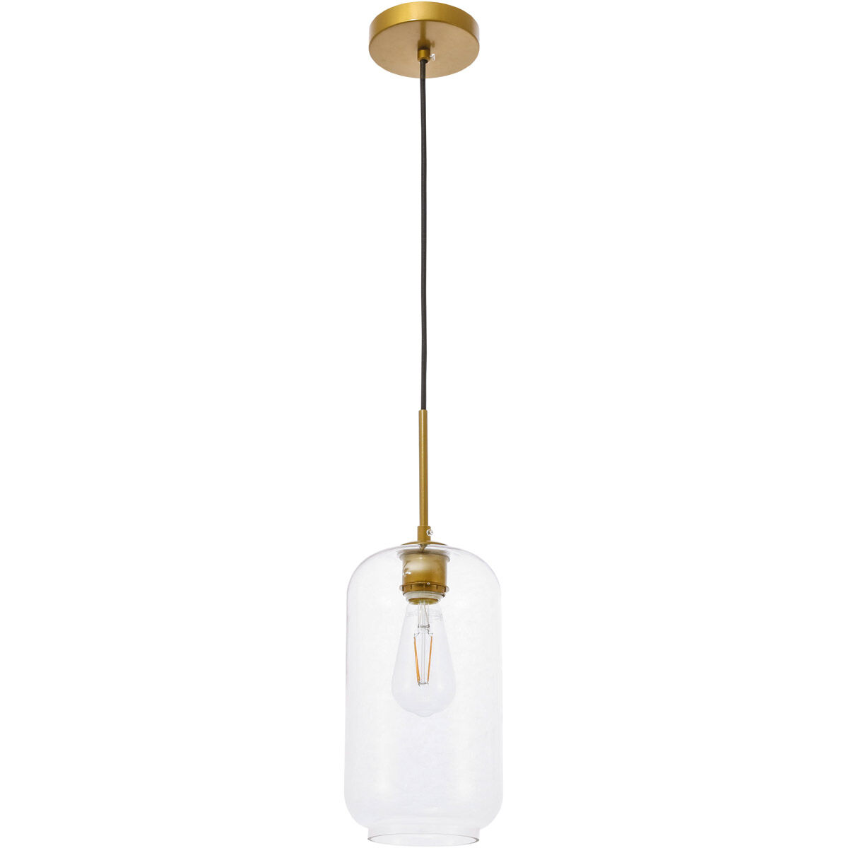 Collier 1 Light 6.1 inch Brass Pendant Ceiling Light