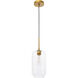 Collier 1 Light 6.1 inch Brass Pendant Ceiling Light