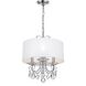 Othello 3 Light 14 inch Polished Chrome Mini Chandelier Ceiling Light in Clear Spectra