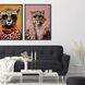 Fierce Fashionista / Style Cat Pink and Brown and Beige Canvas, Propac