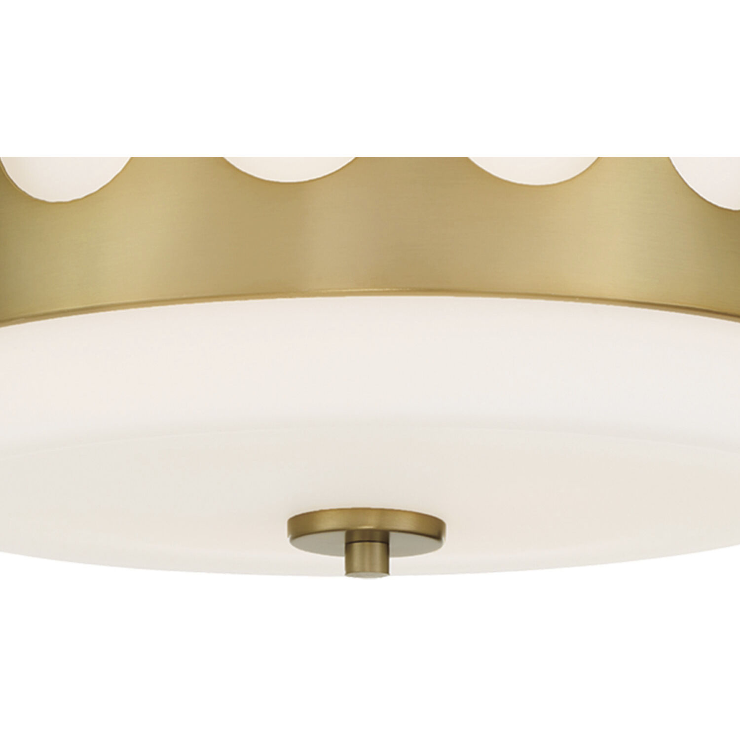 Kirby 2 Light 13.25 inch Vibrant Gold Flush Ceiling Light