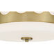 Kirby 2 Light 13.25 inch Vibrant Gold Flush Ceiling Light