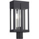 Berksford 2 Light 18.5 inch Black with Brushed Nickel Candles Outdoor Post Top Lantern