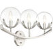Spyglass 3 Light 24 inch Satin Platinum Bath Light Wall Light