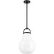 Mansfield 1 Light 12 inch Matte Black Pendant Ceiling Light