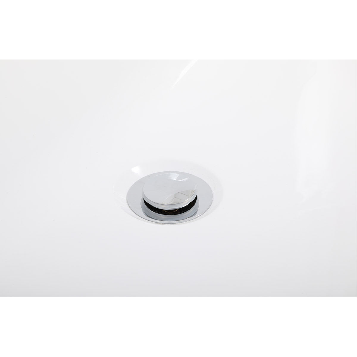 Ines Glossy White and Chrome Bathtub