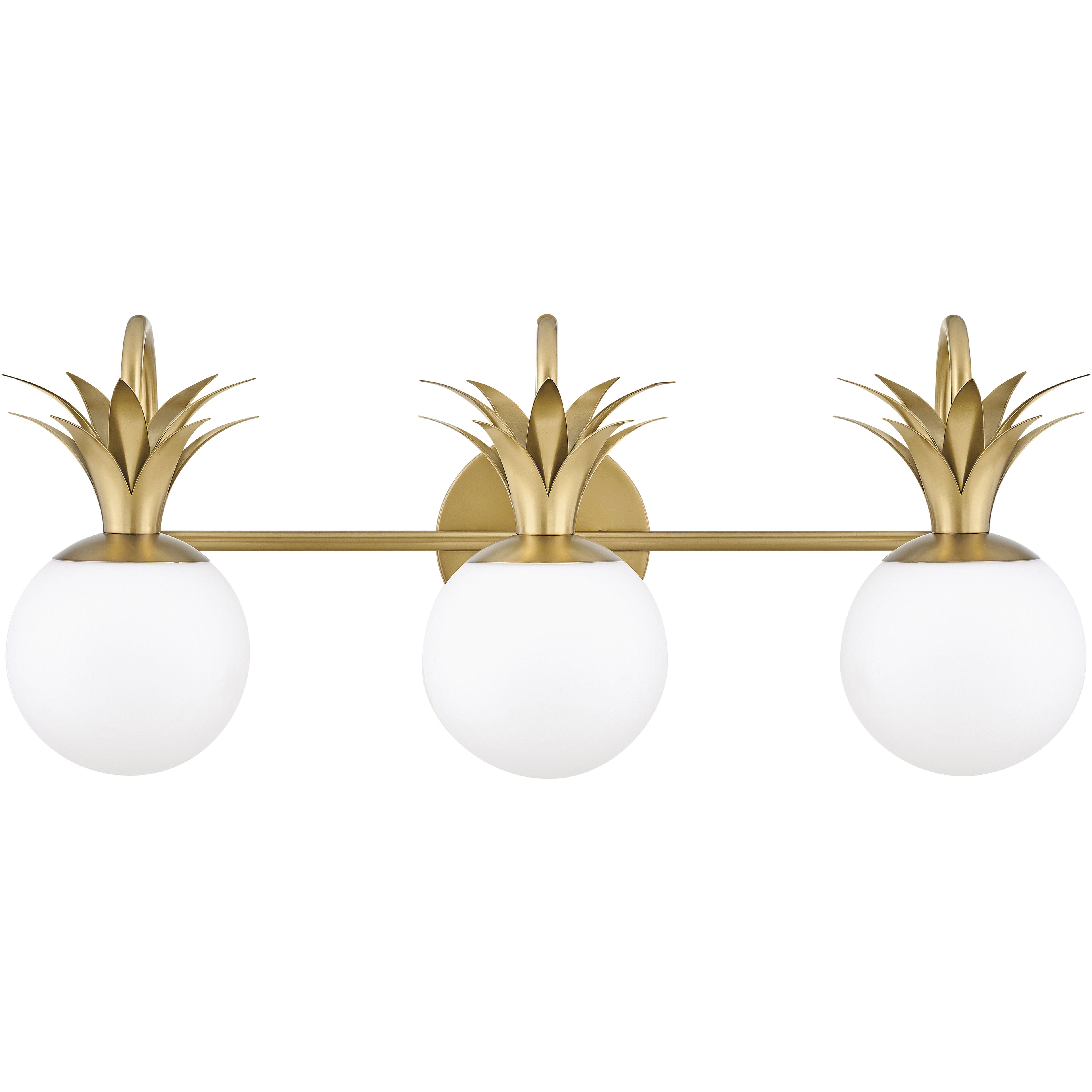 Palma 3 Light 24 inch Heritage Brass Vanity Light Wall Light