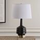 Foster 26 inch 150.00 watt Textured Black Glaze and Antique Brass Table Lamp Portable Light