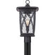 Grover 1 Light 21 inch Mystic Black Outdoor Post Lantern