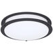 EnviroLite LED 10.3 inch Matte Black Flush Mount Ceiling Light